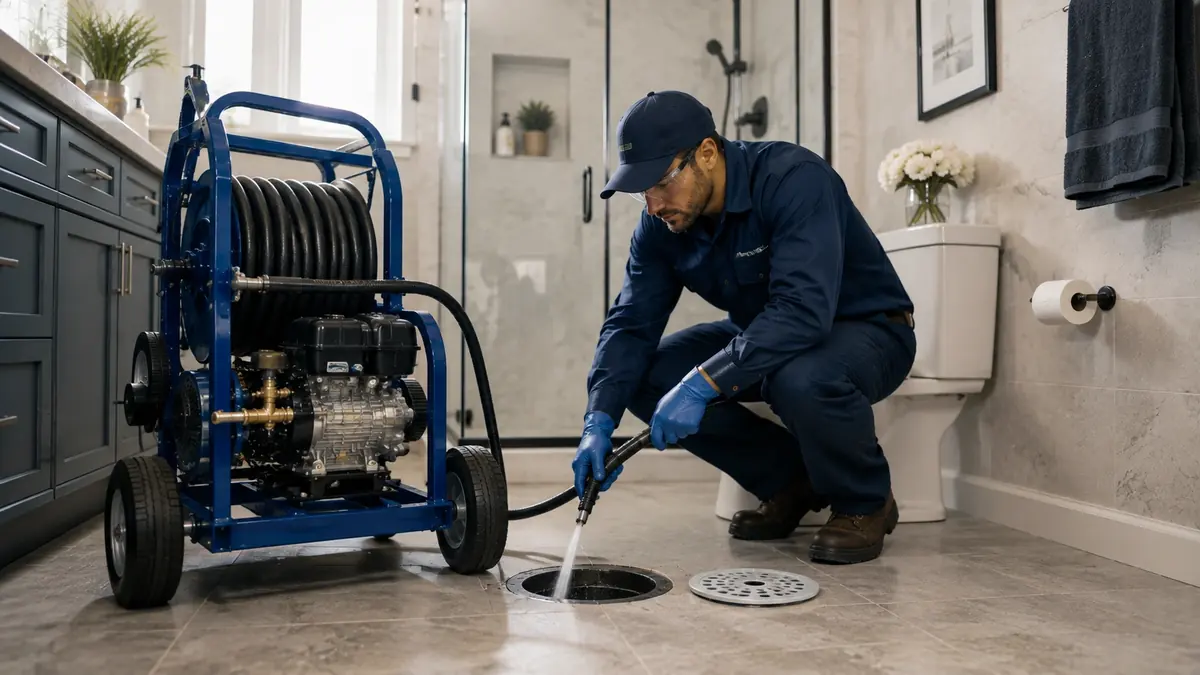 Bathroom Drain Hydro Jetting in Norco