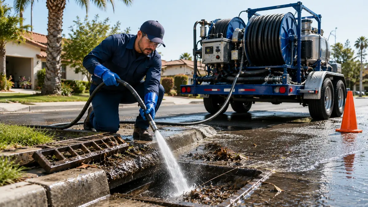Storm Drain Hydro Jet Cleaning in Norco