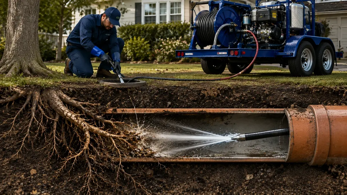 Tree Root Removal with Hydro Jetting in Norco
